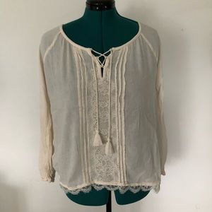 Hollister lacy crisscross top